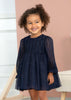 ABEL & LULA SHIMMER TULLE DRESS - NAVY