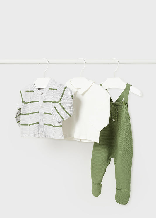 MAYORAL KNIT DUNGAREES SET - TREBOL