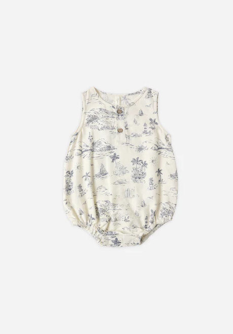 RYLEE + CRU BEAU ROMPER OCEAN TOILE