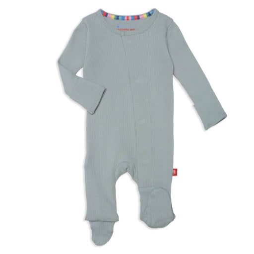 MIST RIBBED COTTON FOOTIE