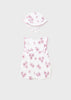 MAYORAL FLORAL ROMPER WITH HAT