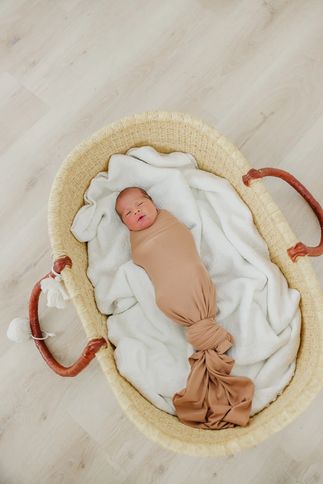 COPPER PEARL KNIT SWADDLE - PECAN