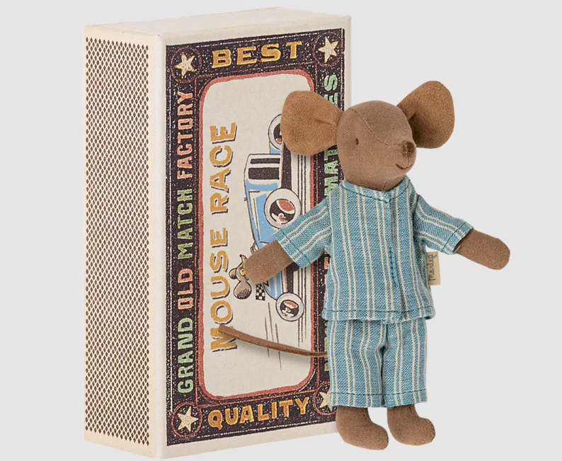 MAILEG BIG BROTHER MOUSE IN MATCHBOX-B