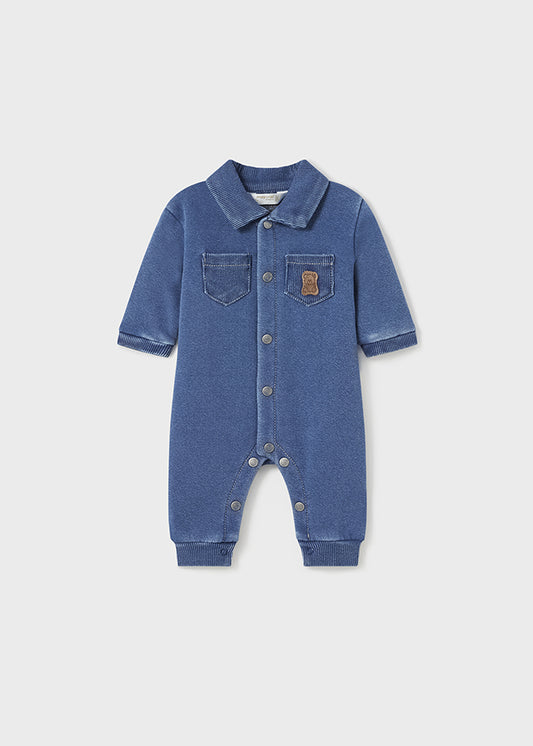 MAYORAL FLEECE DENIM ROMPER
