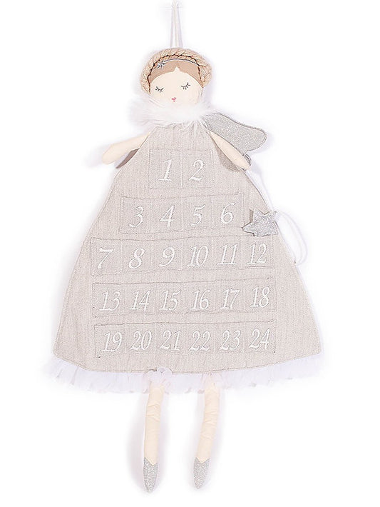 SILVER ANGEL LINEN ADVENT CALENDAR