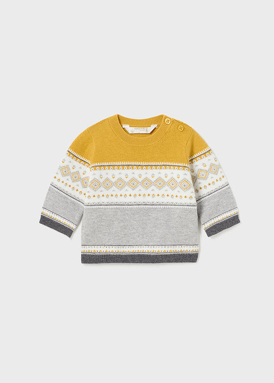 MAYORAL JACQUARD SWEATER - MUSTARD
