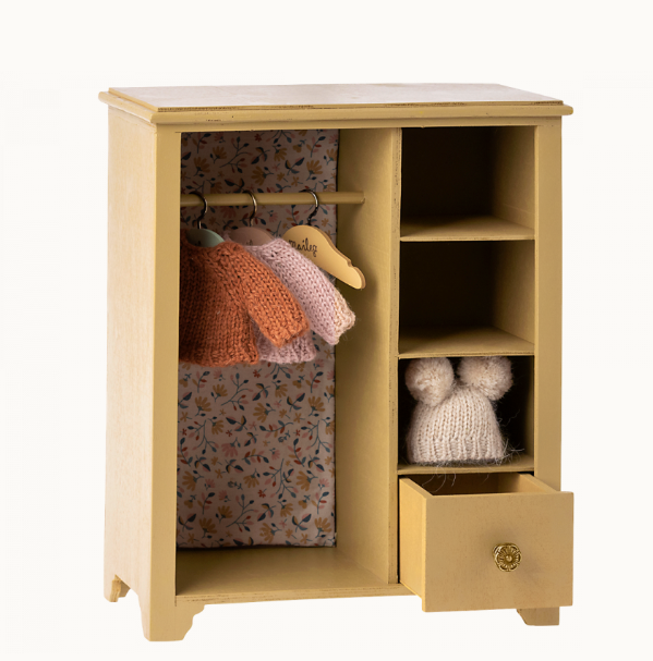 MAILEG LARGE WARDROBE - YELLOW