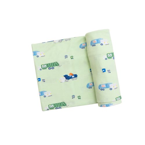 ANGEL DEAR RECYCLING TRUCKS SWADDLE BLANKET
