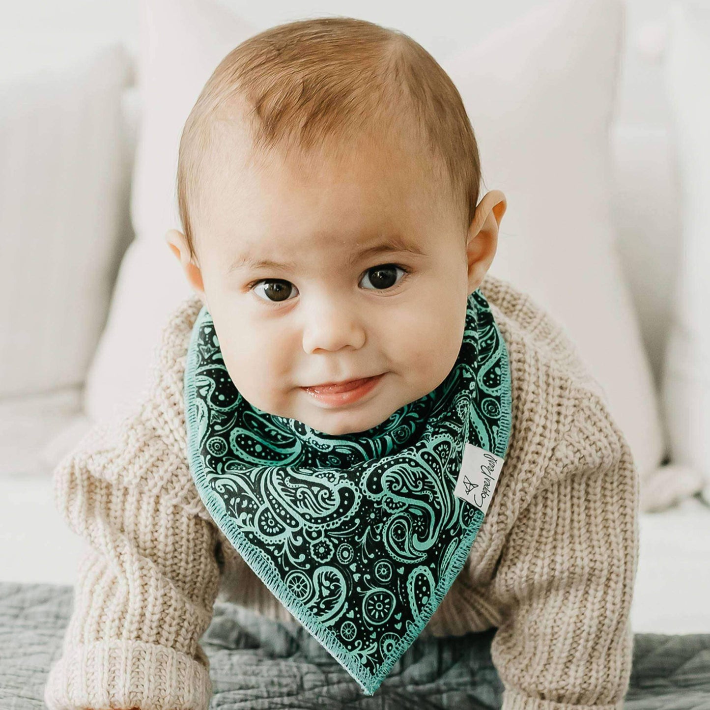 COPPER PEARL JO BABY BANDANA BIB SET