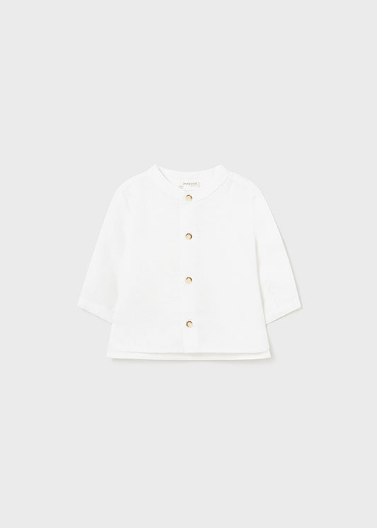 MAYORAL BOYS LINEN SHIRT WITH MANDARIN COLLAR