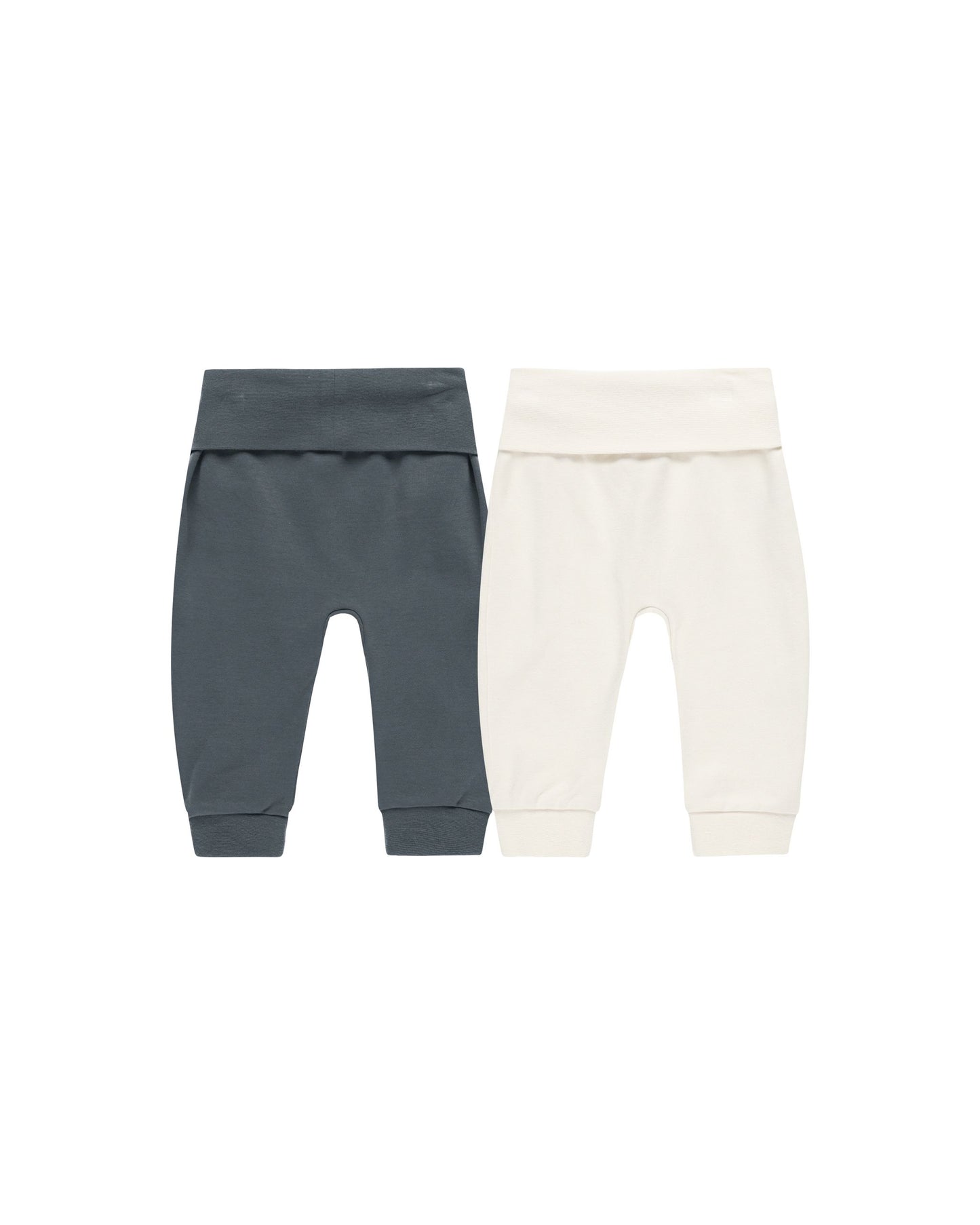 QUINCY MAE BABY PANT SET INDIGO, IVORY