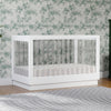 BABYLETTO HARLOW ACRYLIC 3-IN-1 CONVERTIBLE CRIB WITH TODDLER BED CONVERSION KIT