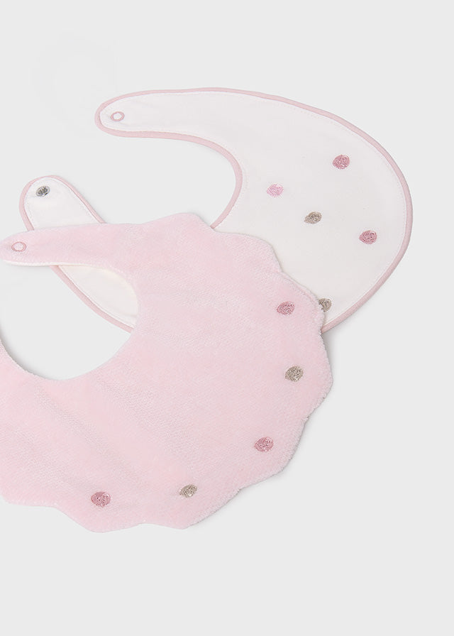 MAYORAL BIB SET BLUSH DOTS