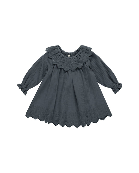 QUINCY MAE LONG SLEEVE ISLA DRESS INDIGO