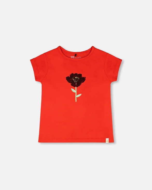 DEUX PAR DEUX JERSEY T-SHIRT RED