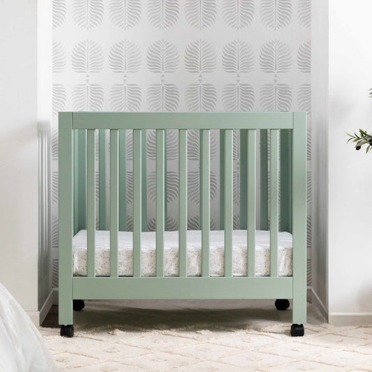 Origami Mini Crib in Light Sage