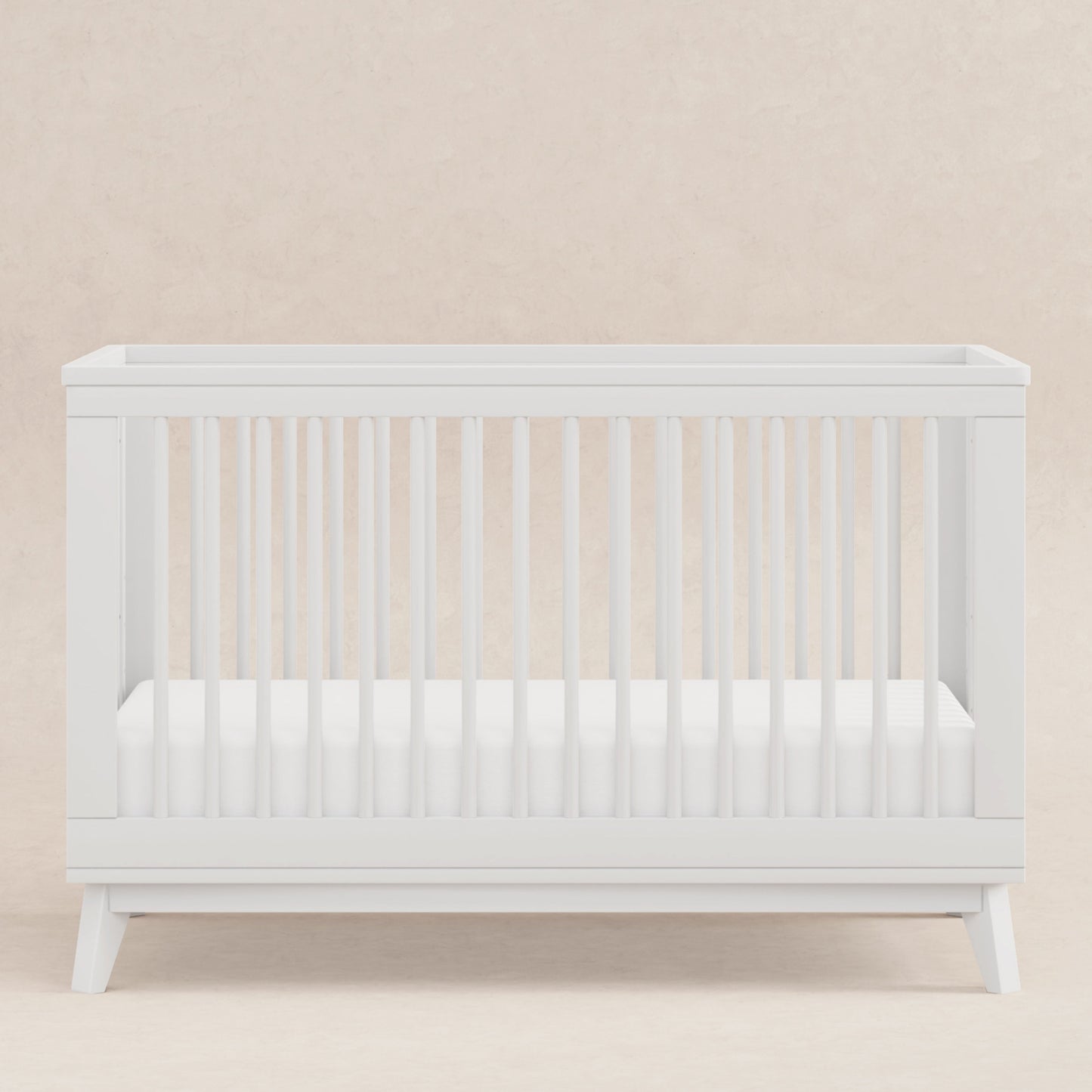 Scoot 3-in-1 Convertible Crib w/ToddlerBedConversion Kit in White/WashedNatural