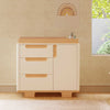 Yuzu 3-Drawer Changer Dresser in White/Natural