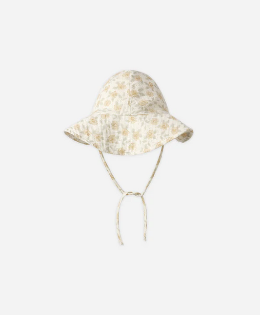 RYLEE + CRU FLOPPY SUN HAT - YELLOW FLORAL