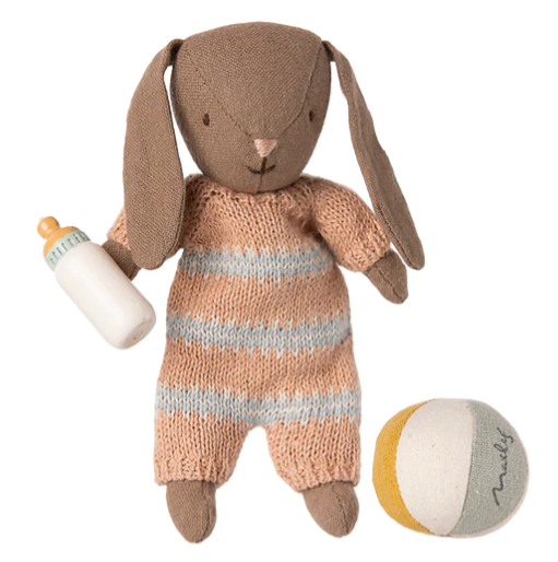 MAILEG BUNNY SET, MICRO - BROWN DUSTY ROSE