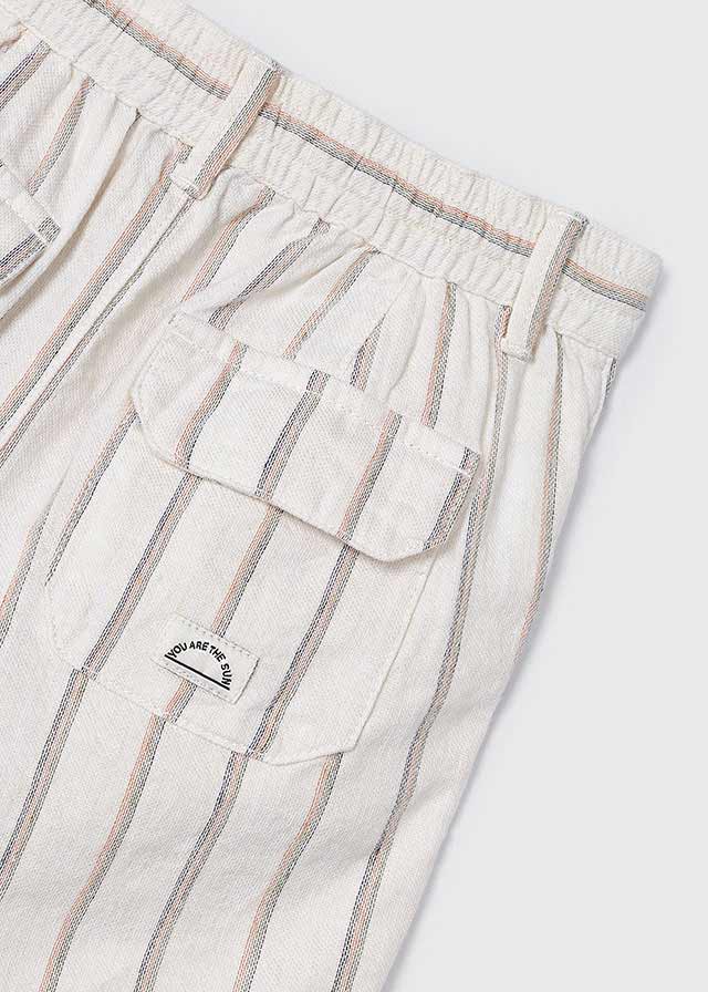 MAYORAL BOYS STRIPED LINEN SHORTS