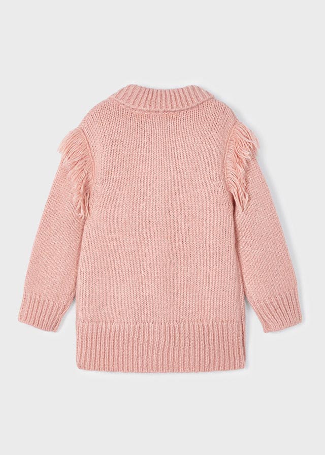 MAYORAL BUTTON FRONT FRINGE SWEATER