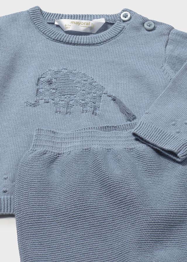 MAYORAL BOY KNIT PANTS AND SWEATER SET ATLANTIS