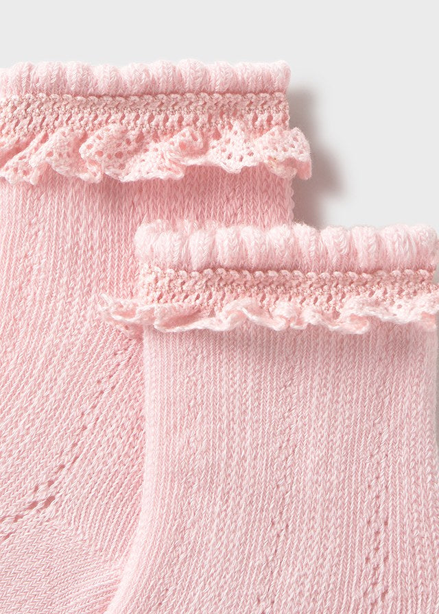 MAYORAL NEWBORN OPENWORK SOCKS - PINK