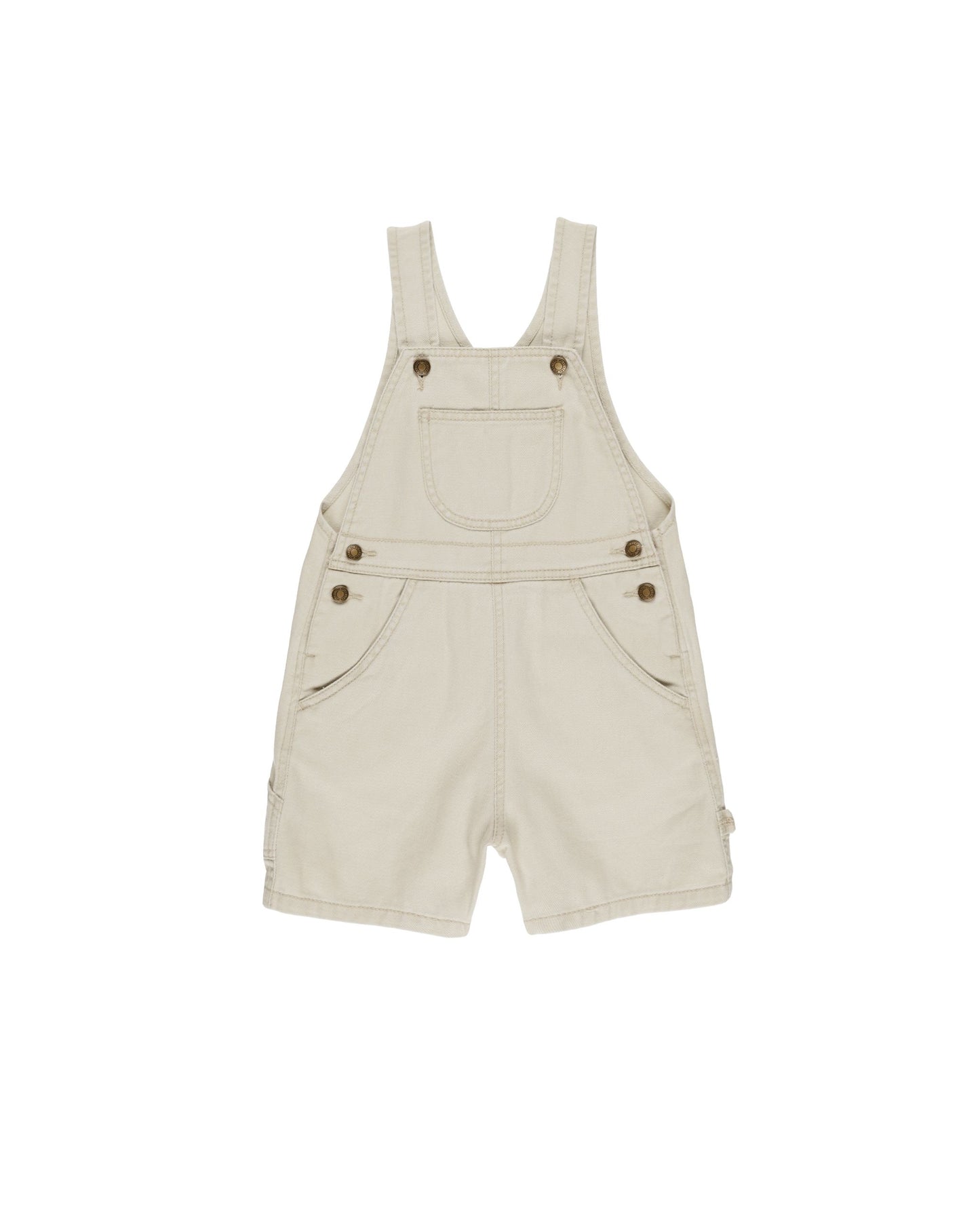 RYLEE AND CRU DENIM SHORTALLS STONE