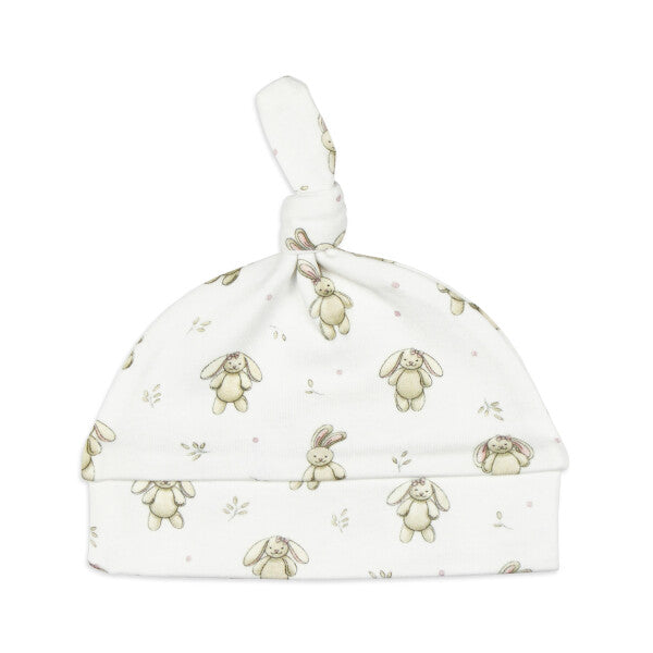 ORGANIC BANDED TOP-KNOT HAT