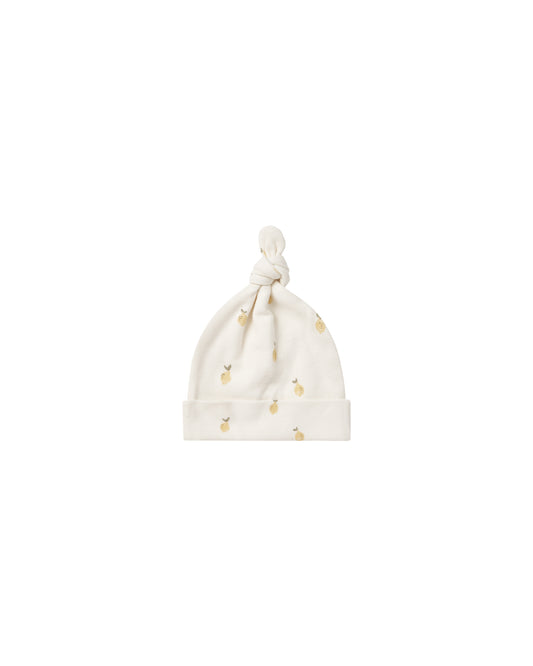 QUINCY MAE KNOTTED BABY HAT || LEMONS