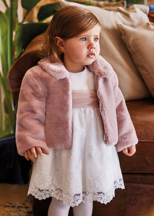 ABEL & LULA FAUX FUR COAT - PINK
