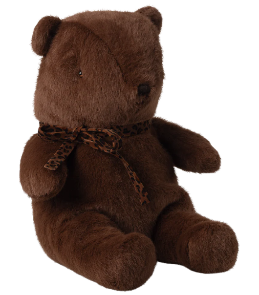 MAILEG TEDDY BEAR PLUSH, MEDIUM- DARK CHOCOLATE