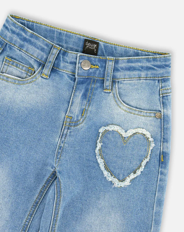 DEUX PAR DEUX WIDE LEG LIGHT BLUE DENIM JEANS