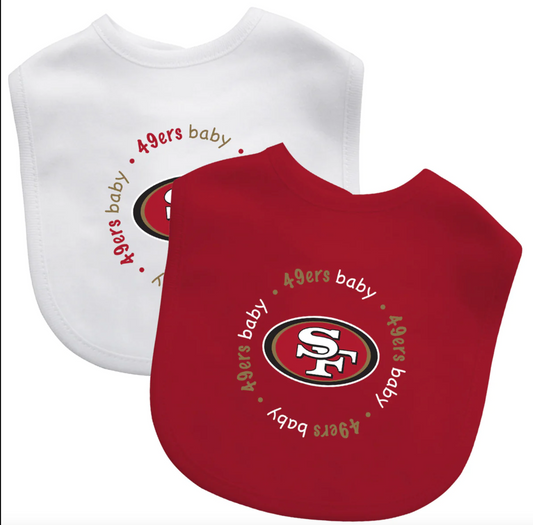 SAN FRANCISCO 49ERS BABY BIBS 2-PACK