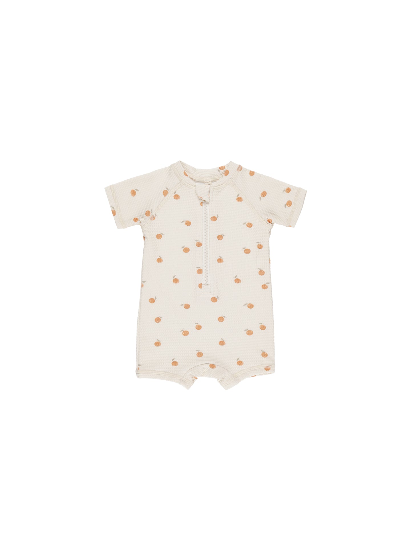 QUINCY MAE ZIP RASHGUARD ONE-PIECE ORANGES