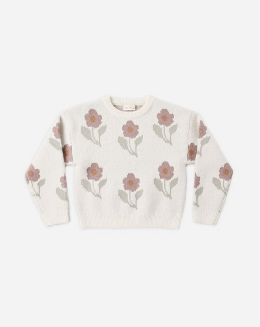 RYLEE + CRU ASPEN SWEATER IVORY FLOWER