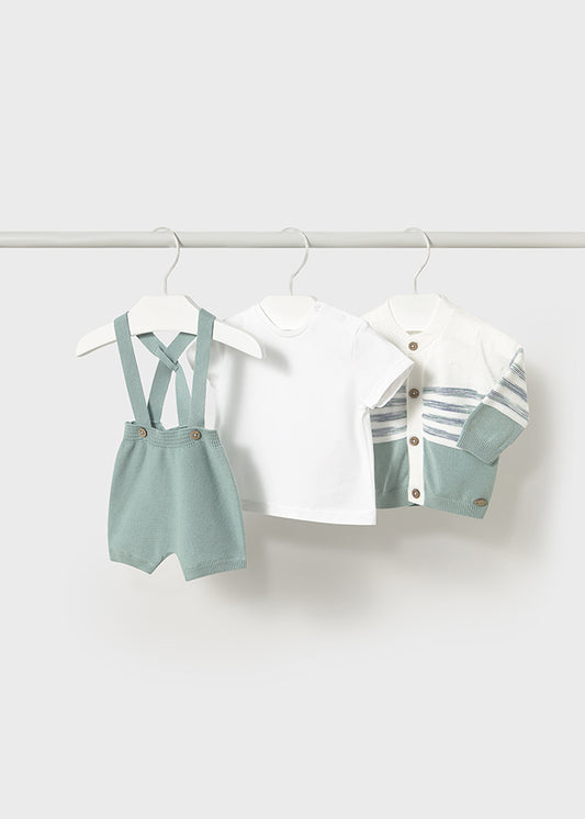 MAYORAL 3-PIECE KNIT SET WITH CARDIGAN