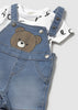 MAYORAL DUNGAREE AND T-SHIRT SET DENIM