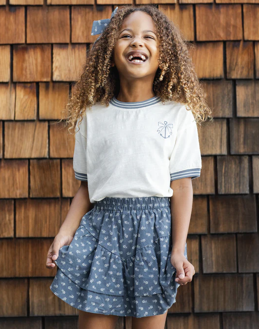 RYLEE + CRU TIERED MINI SKIRT DITSY