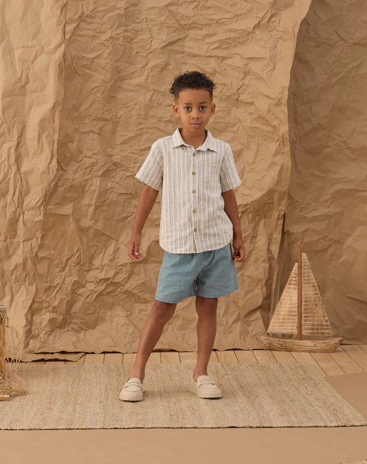 RYLEE + CRU DAWSON SHORT WASHED BLUE