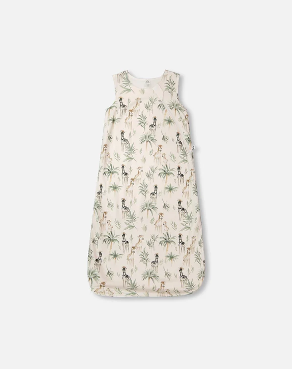 DEUX PAR DEUX JERSEY SLEEP SACK ZEBRA JUNGLE