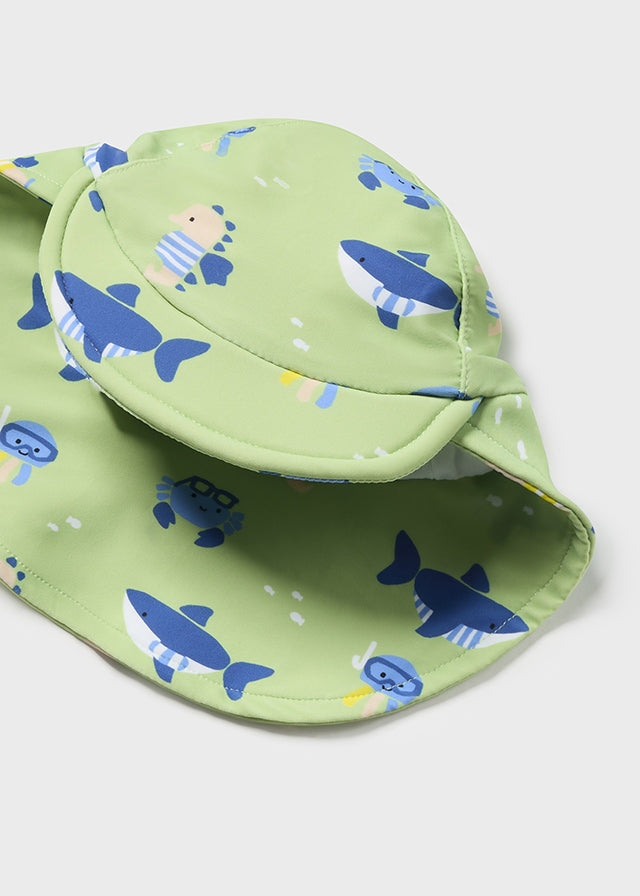 MAYORAL BATHING BODYSUIT WITH HAT-KALE