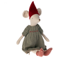 MAILEG MEDIUM CHRISTMAS MOUSE, GIRL-DRESS