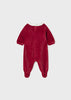 MAYORAL VELOUR FOOTIE - BURGANDY