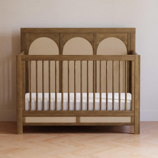 Eloise 4-in-1 Convertible Crib in Honey & Performance Sand Eco-Weave