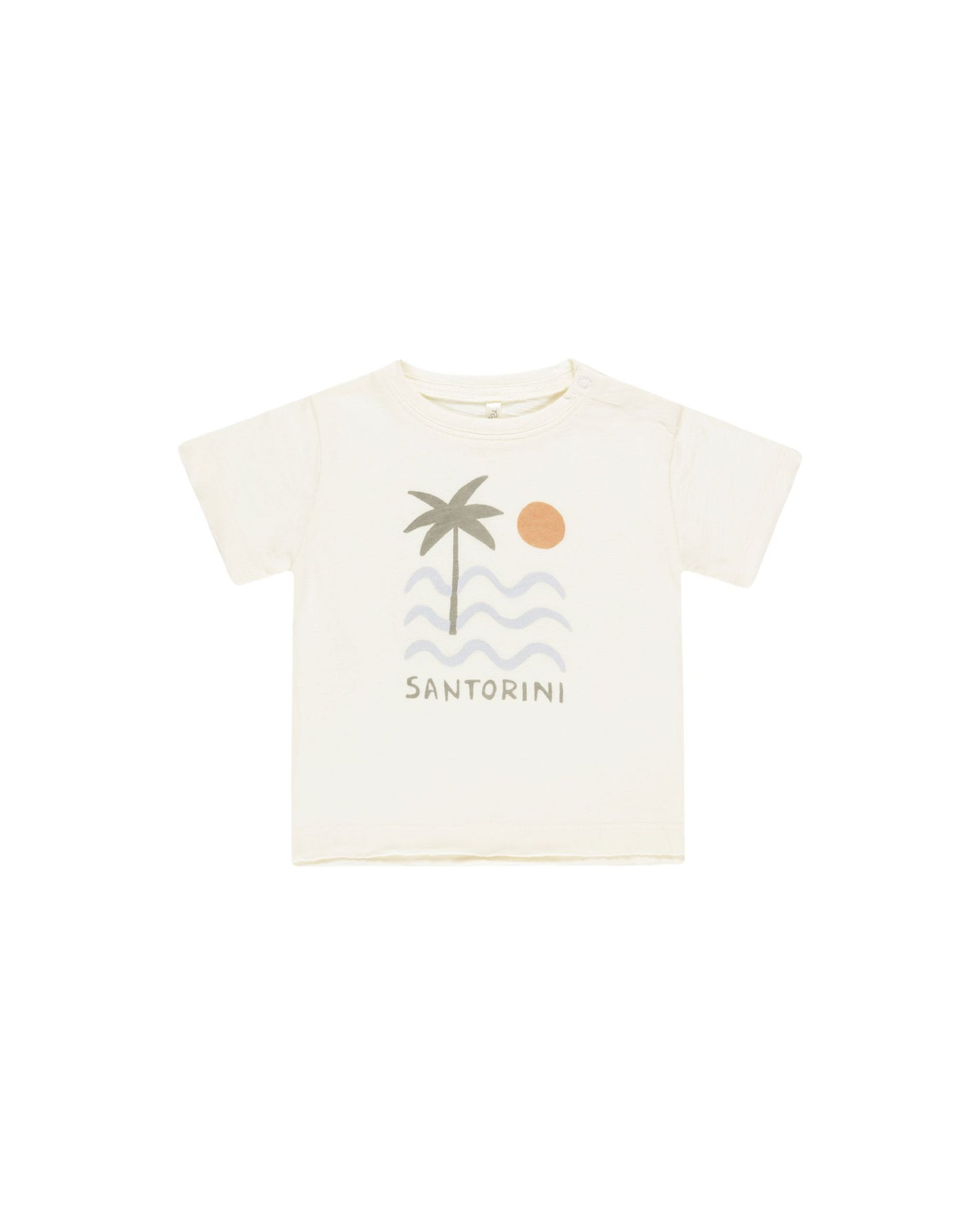 RYLEE AND CRU RAW EDGE TEE SANTORINI