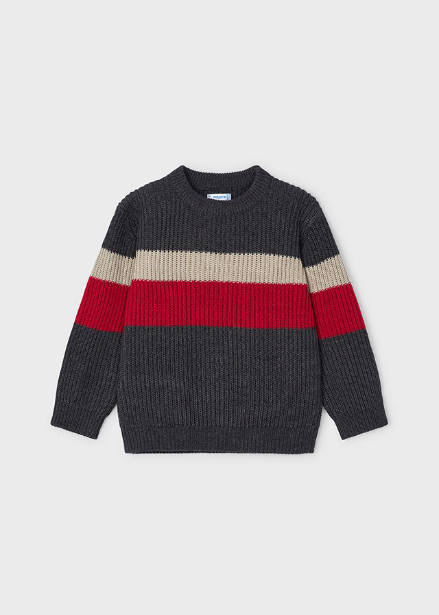 MAYORAL BOY STRIPED RIBBED SWEATER