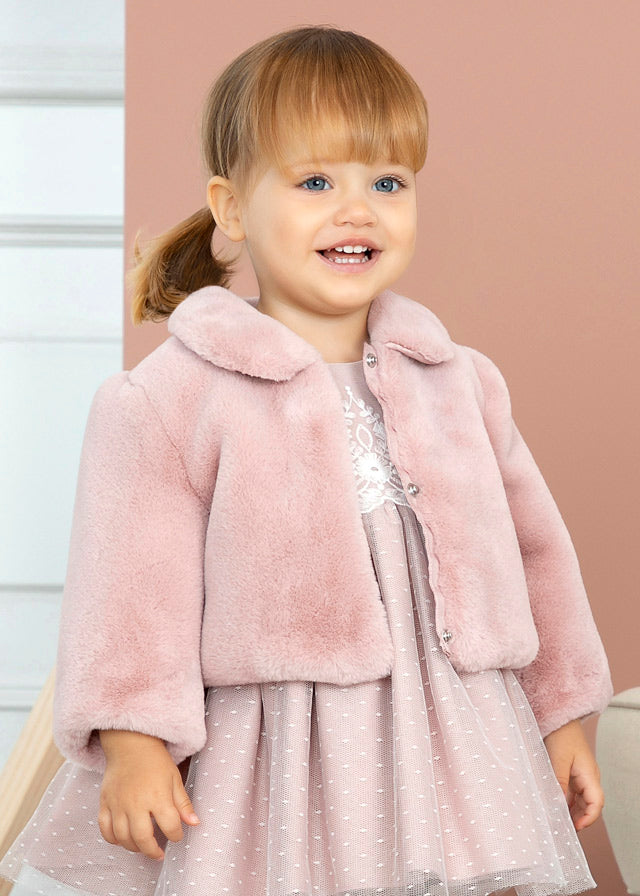 ABEL & LULA FAUX FUR COAT - PINK