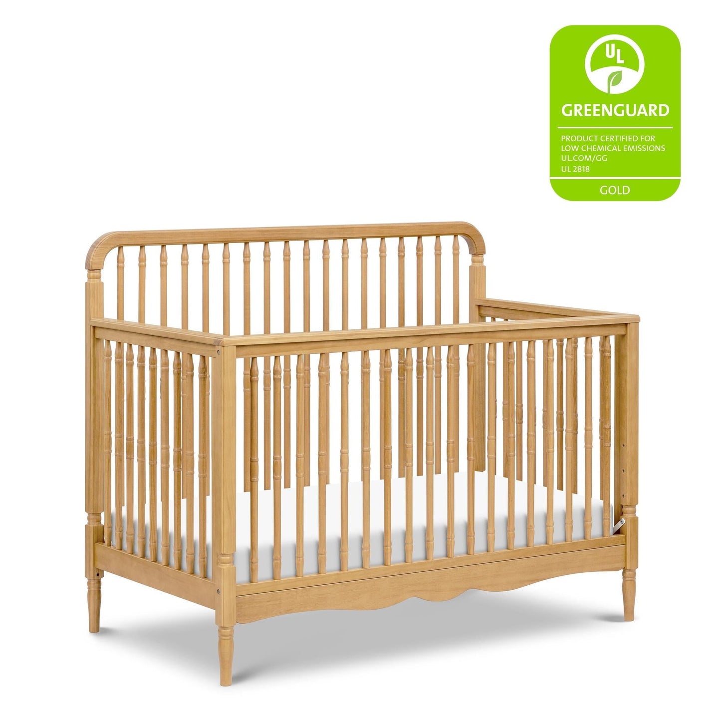 Liberty 4-in-1 Convertible Spindle Crib in Warm White
